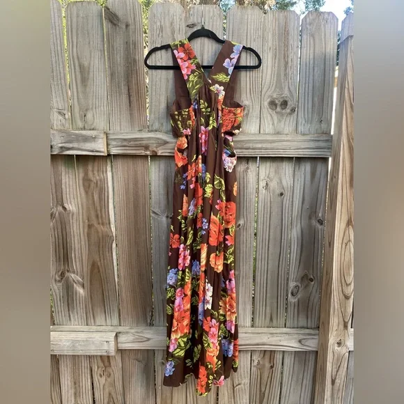 NWT Anthropologie The Piper Bandeau Maxi Floral Print Dress - Picture 5 of 5